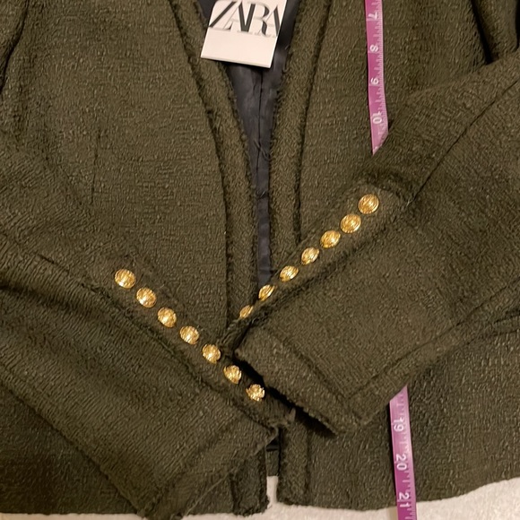 ZARA TEXTURED SHOULDER PAD JACKET - Picture 13 of 13